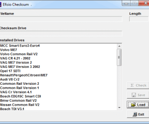 Efisio checksum corrector